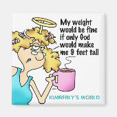 Angel Midge's Funny Diet Weight  Verlies Magneet (Voorkant)