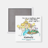 Angel Midge's grappige Seafood dieet aanpasbaar Ma Magneet (Voorkant / Achterkant)