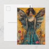 Angel Mixed Media Collage Briefkaart (Voorkant / Achterkant)