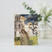 Angel Mixed Media Collage Briefkaart (Staand voorkant)