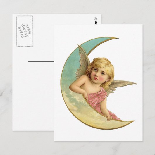 Angel Moon Briefkaart (Voorkant / Achterkant)