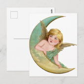 Angel Moon Painting Briefkaart (Voorkant / Achterkant)