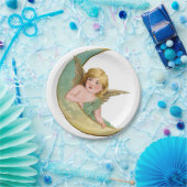 Angel Moon Painting Papieren Bordje (Feest)