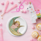 Angel Moon Painting Papieren Bordje (Feest)