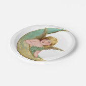 Angel Moon Painting Papieren Bordje (Gekanteld)