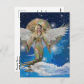 Angel Moon Wings Prachtige Fantasy Art Briefkaart (Voorkant / Achterkant)