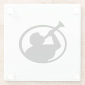 Angel Moroni LDS Onderzetter Glazen Onderzetter (Achterkant)