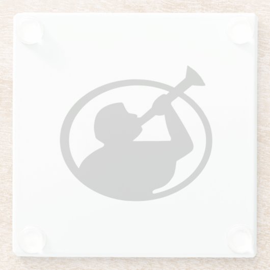 Angel Moroni LDS Onderzetter Glazen Onderzetter (Achterkant)