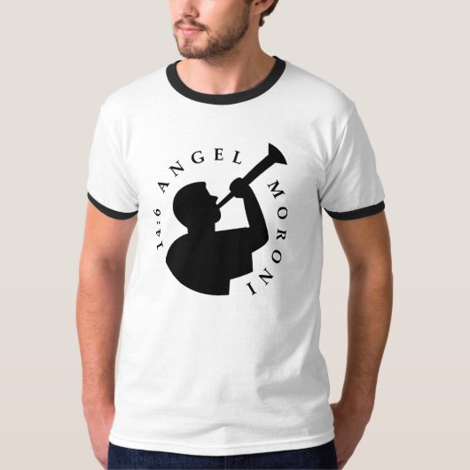 Angel Moroni M T-Shirt Black (Voorkant)