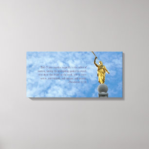 Angel Moroni op Salt Lake Temple Canvas Afdruk