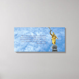 Angel Moroni op Salt Lake Temple Canvas Afdruk