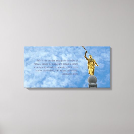 Angel Moroni op Salt Lake Temple Canvas Afdruk (Voorkant)