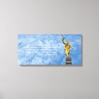 Angel Moroni op Salt Lake Temple Canvas Afdruk