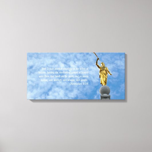 Angel Moroni op Salt Lake Temple Canvas Afdruk (Voorkant)