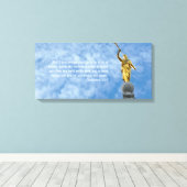 Angel Moroni op Salt Lake Temple Canvas Afdruk (Insitu (Houten vloer))
