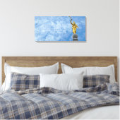 Angel Moroni op Salt Lake Temple Canvas Afdruk (Insitu (Slaapkamer))