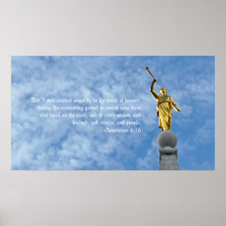 Angel Moroni op Salt Lake Temple Poster