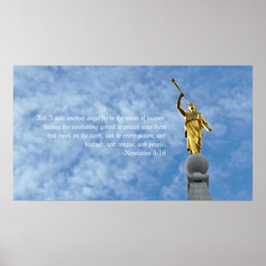 Angel Moroni op Salt Lake Temple Poster (Voorkant)