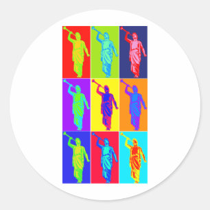 Angel Moroni Pop Art Ronde Sticker