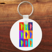 Angel Moroni Pop Art Sleutelhanger (Voorkant)