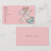 Angel Mouse met een tas van sterren Visitekaartje (Voorkant / Achterkant)