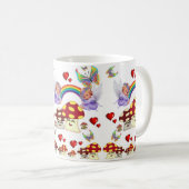 Angel Mushroom Butterfly Harten Mok (Voorkant rechts)