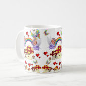 Angel Mushroom Butterfly Harten Mok (Voorkant links)