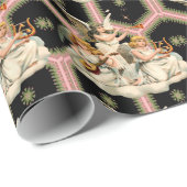 Angel Music Victoriaans Kerst Cadeaupapier (Rol Hoek)