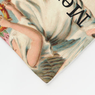 Angel Music Victoriaans kerstmonogram Fleece Deken