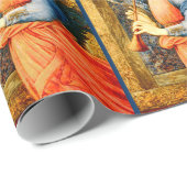 Angel Musician die een flageolet kerstfeest speelt Cadeaupapier (Rol Hoek)