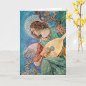 Angel Musician Kaart (Gele Bloem)