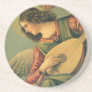 Angel Musician, Melozzo da Forli, Renaissance Art Zandsteen Onderzetter