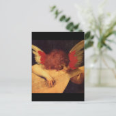 Angel Musician Rosso Fiorentino Christelijk Briefkaart (Staand voorkant)