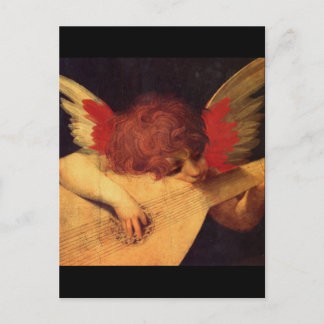 Angel Musician Rosso Fiorentino Christelijk Briefkaart