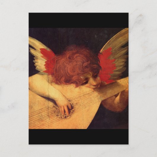 Angel Musician Rosso Fiorentino Christelijk Briefkaart (Voorkant)
