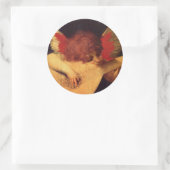 Angel Musician Rosso Fiorentino Christelijk Ronde Sticker (Tas)