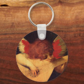 Angel Musician Rosso Fiorentino Christelijk Sleutelhanger (Voorkant)