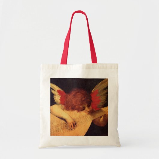 Angel Musician Rosso Fiorentino Christelijk Tote Bag (Voorkant)
