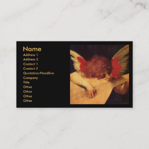 Angel Musician Rosso Fiorentino Christelijk Visitekaartje