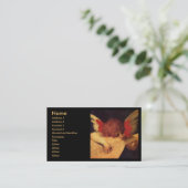 Angel Musician Rosso Fiorentino Christelijk Visitekaartje (Staand voorkant)