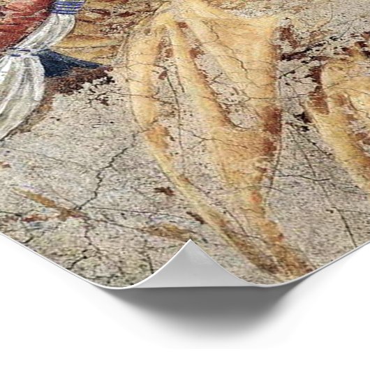 Angel Musician van Melozzo da Forli Poster (Hoek)