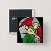 Angel Musician Vierkante Button 5,1 Cm (Voorkant /achterkant)