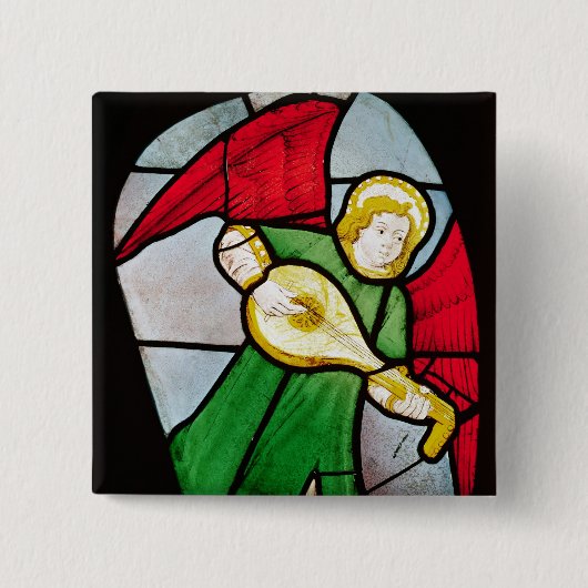 Angel Musician Vierkante Button 5,1 Cm (Voorkant)