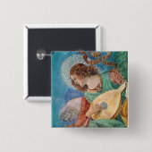 Angel Musician Vierkante Button 5,1 Cm (Voorkant /achterkant)