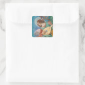 Angel Musician Vierkante Sticker (Tas)