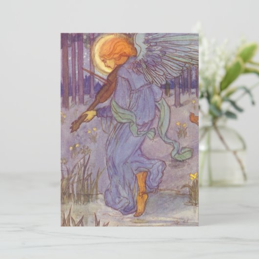 Angel-muzikant die een Violin speelt,  muziek (Staand voorkant)