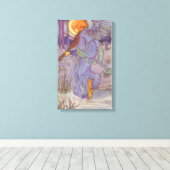 Angel-muzikant die een Violin speelt,  muziek Canvas Afdruk (Insitu (Houten vloer))