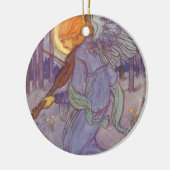 Angel-muzikant die een Violin speelt, muziek Keramisch Ornament (Links)