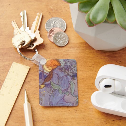 Angel-muzikant die een Violin speelt,  muziek Sleutelhanger (Bureau)