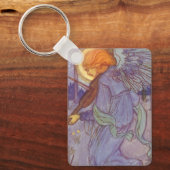 Angel-muzikant die een Violin speelt,  muziek Sleutelhanger (Voorkant)